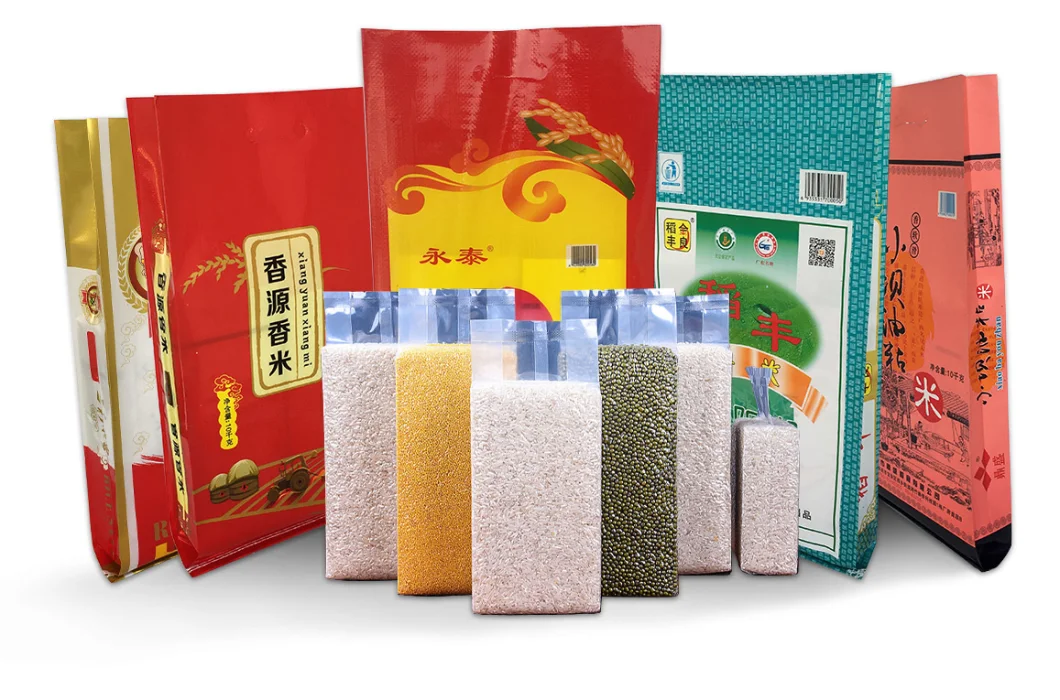 BOPP Laminated PP Woven Rice Bag 25kg Fertilizer Packaging Bags