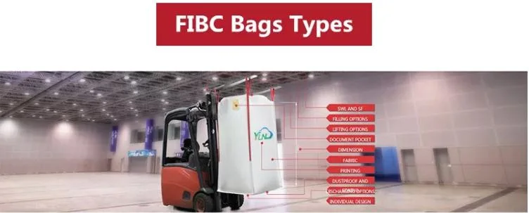 FIBC Big Bag 1000kg-3000kg Sugar Ton Bag 1000kg Super Sacks Dimensions Laminated PP Woven Sack with Cover