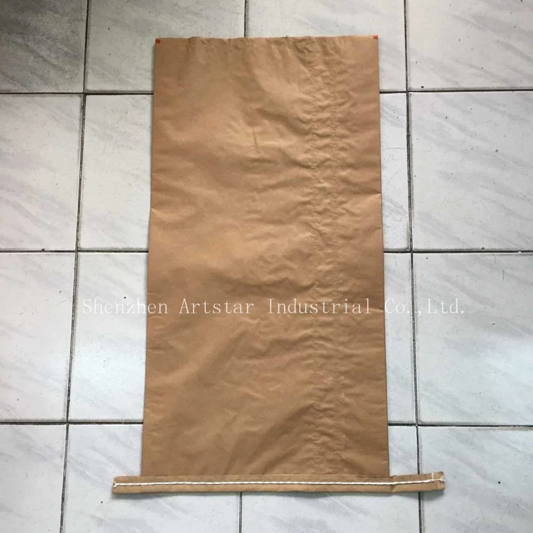 25kg Sewn Paper Sack Kraft Paper Bag for Food, Chemical, Flour, Sugar, Rice, Zirconium Silicate