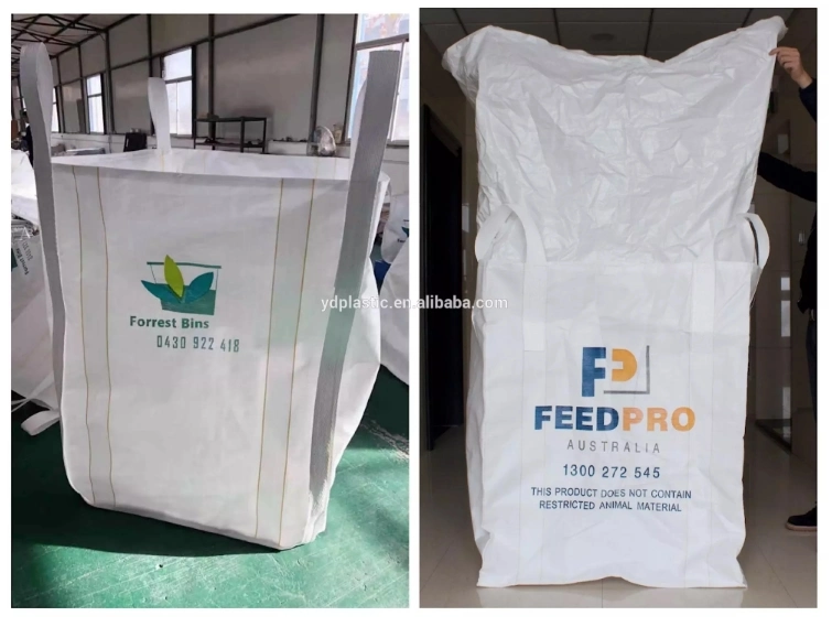 PP Woven Top Duffle and Flat Bottom 1 Ton Bulk Sling Bags for Builders
