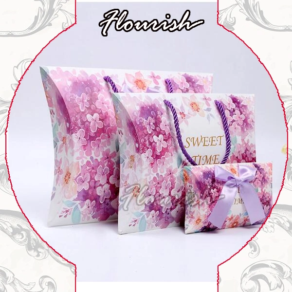 Romantic European Stype Beautiful Flower Printed Textile Gift Packaging Bag