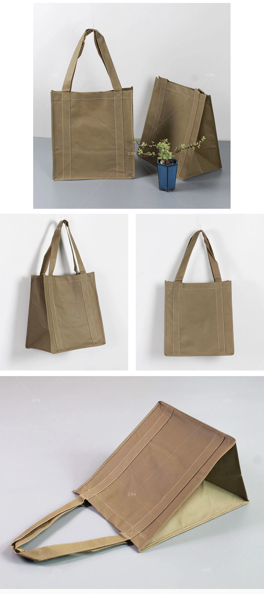 Custom Design Non-Woven Fabric Tote Shopping Non Woven Bag for Shoes&Clothing