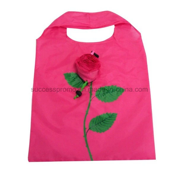 Promotional 190T Polyester Foldable Shopping Bag With Customized Logo